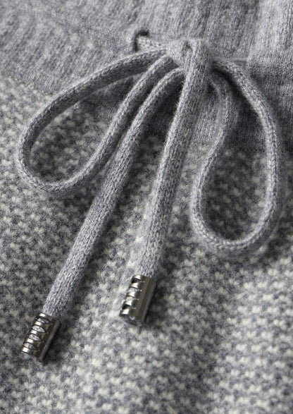 Pure Extra-Fine Merino Wool Light Gray Jaquard Set, view 5