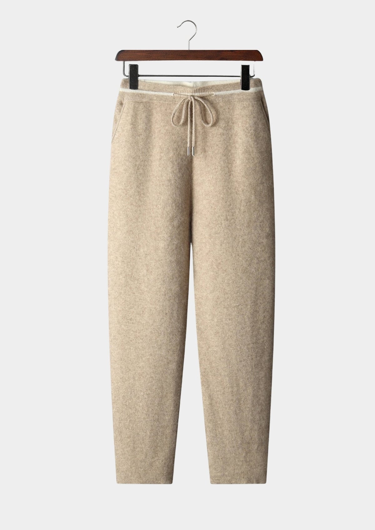 Pure Extra-Fine Merino Wool Contrast Leisure Trousers, view 1
