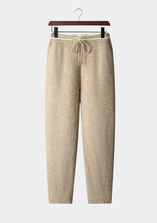 Pure Extra-Fine Merino Wool Contrast Leisure Trousers, view 1