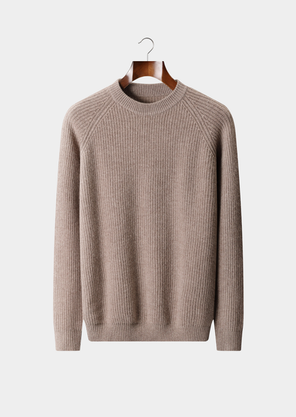 Pure Extra-Fine Merino Wool Ribbed Raglan Crewneck, view 5