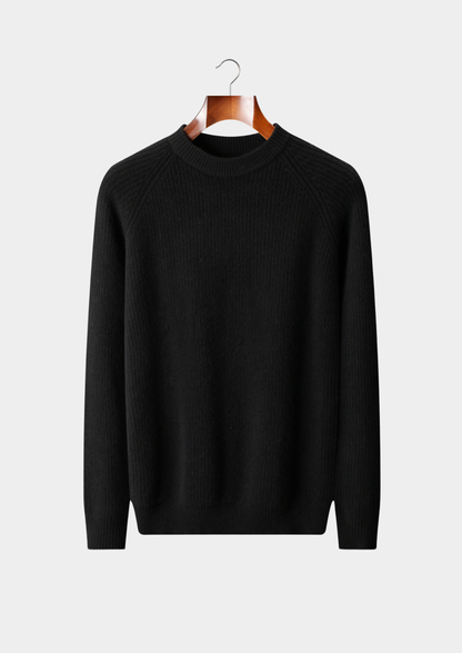 Pure Extra-Fine Merino Wool Ribbed Raglan Crewneck, view 6