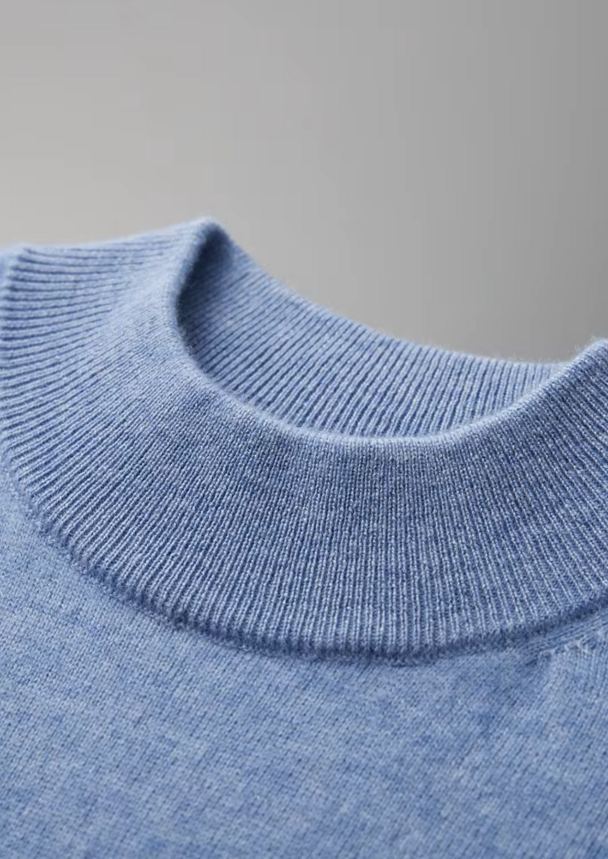 Premium Cashmere Mock Neck T-Shirt, view 12