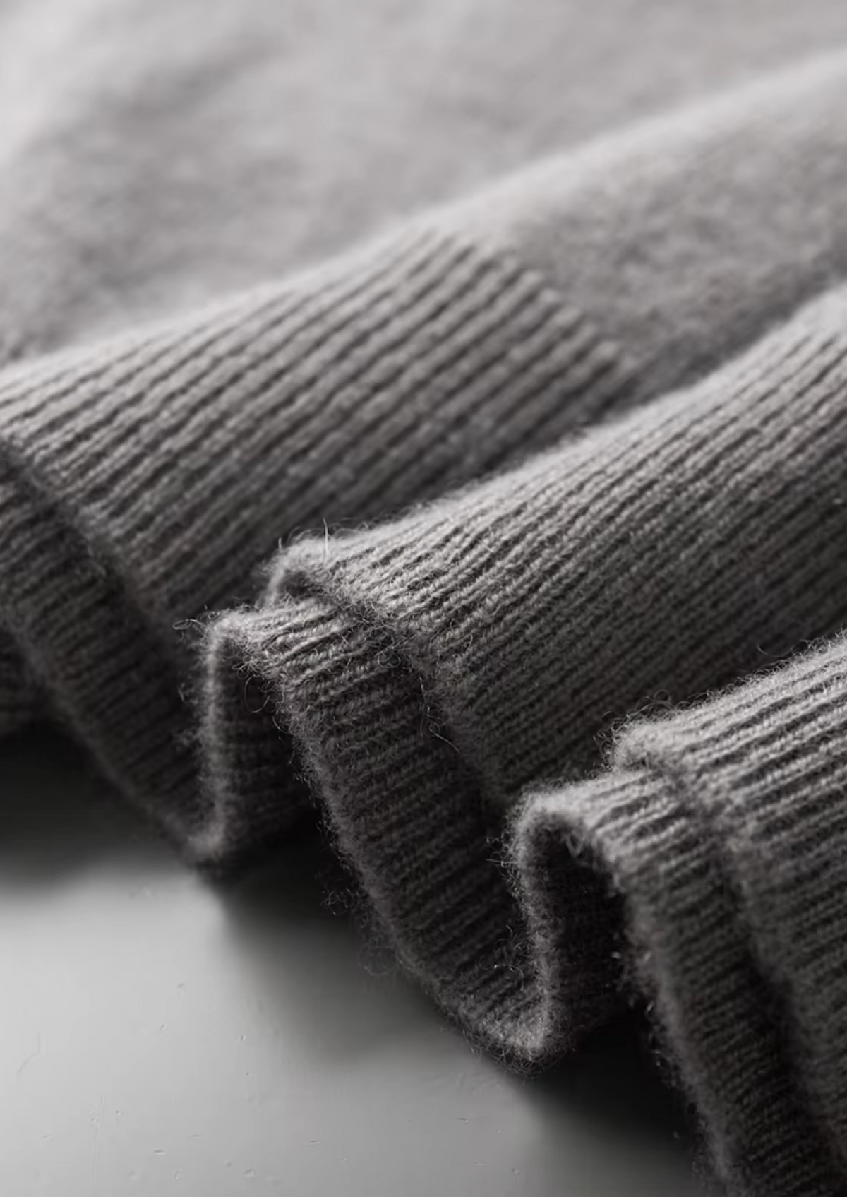 Premium Cashmere Mock Neck T-Shirt, view 3