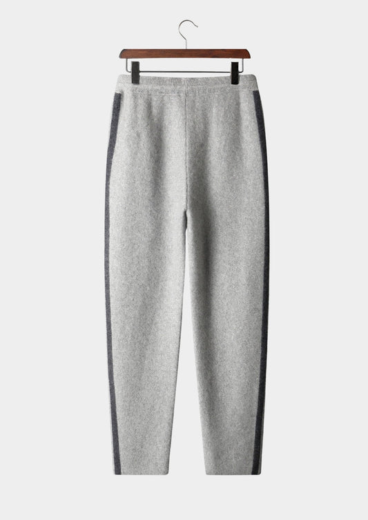 Pure Extra-Fine Merino Wool Striped Leisure Trousers, view 2