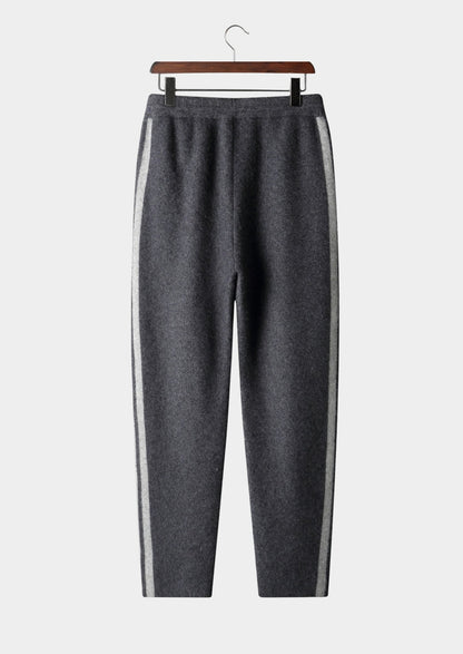 Pure Extra-Fine Merino Wool Striped Leisure Trousers, view 14