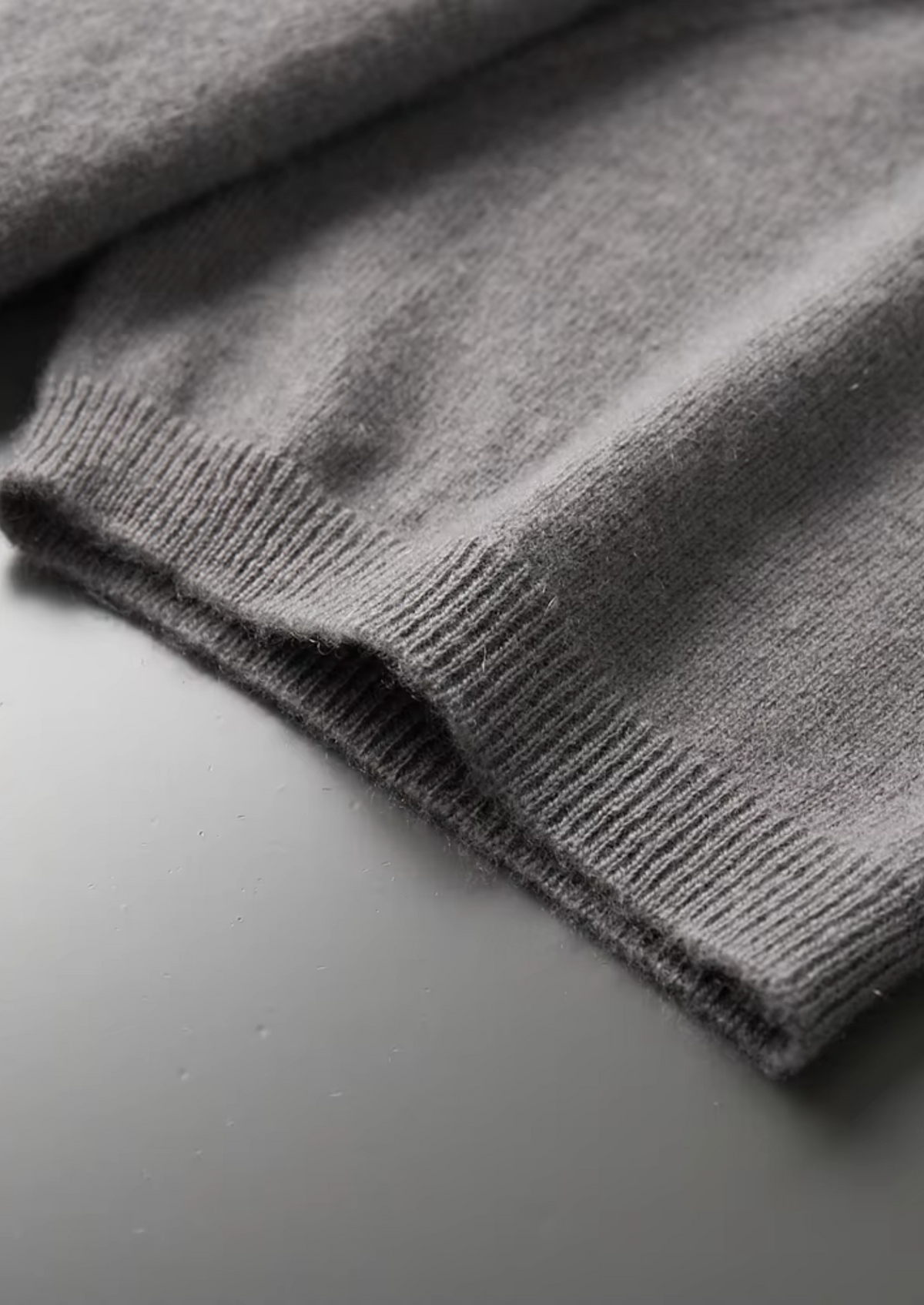 Premium Cashmere Mock Neck T-Shirt, view 7