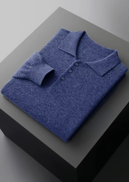 Pure Extra-Fine Merino Wool Classic Sweater Polo, view 15