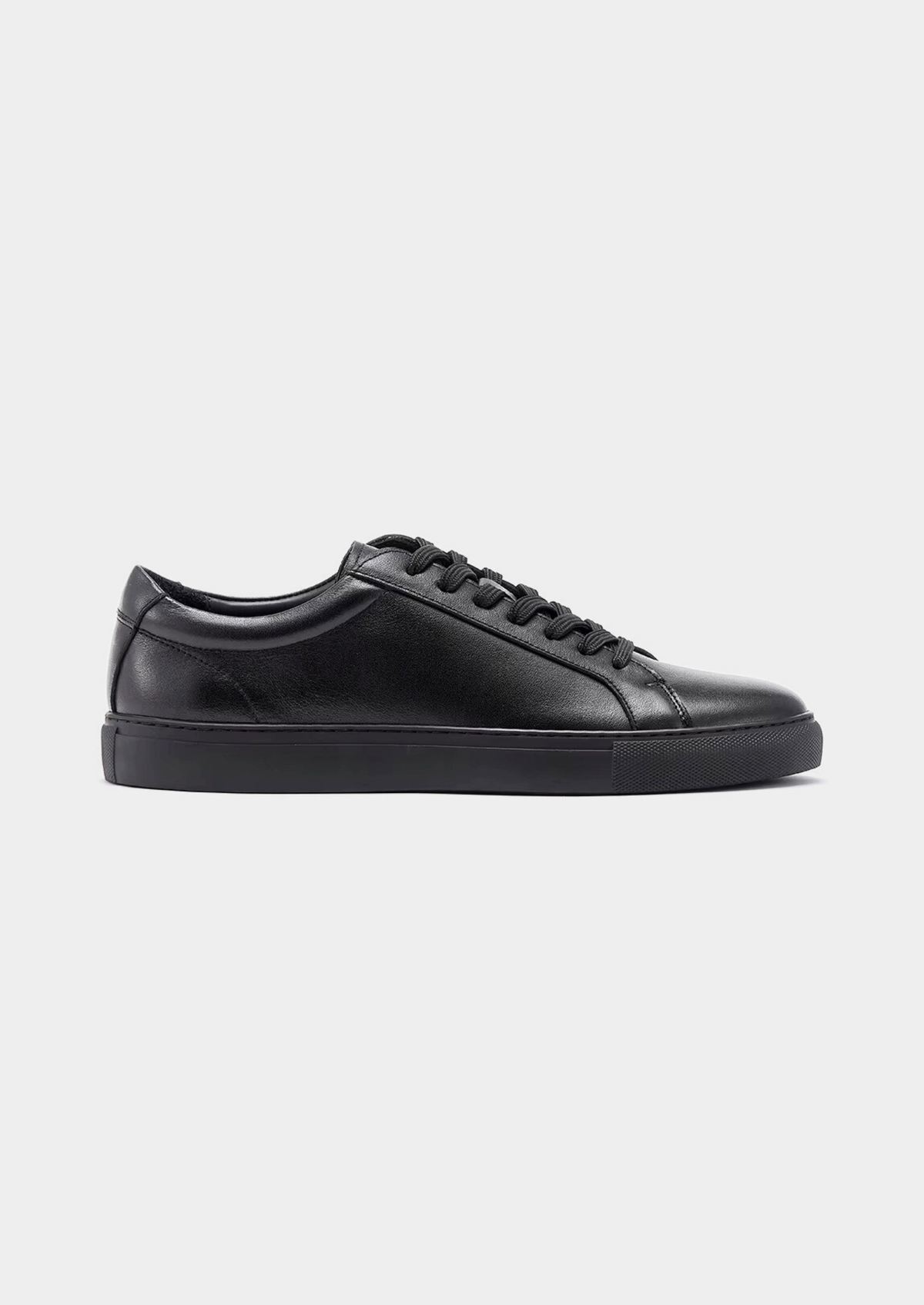 Black Essential Leather Sneaker, view 1