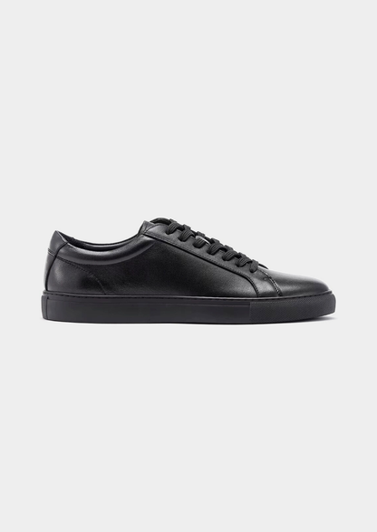 Black Essential Leather Sneaker, view 1