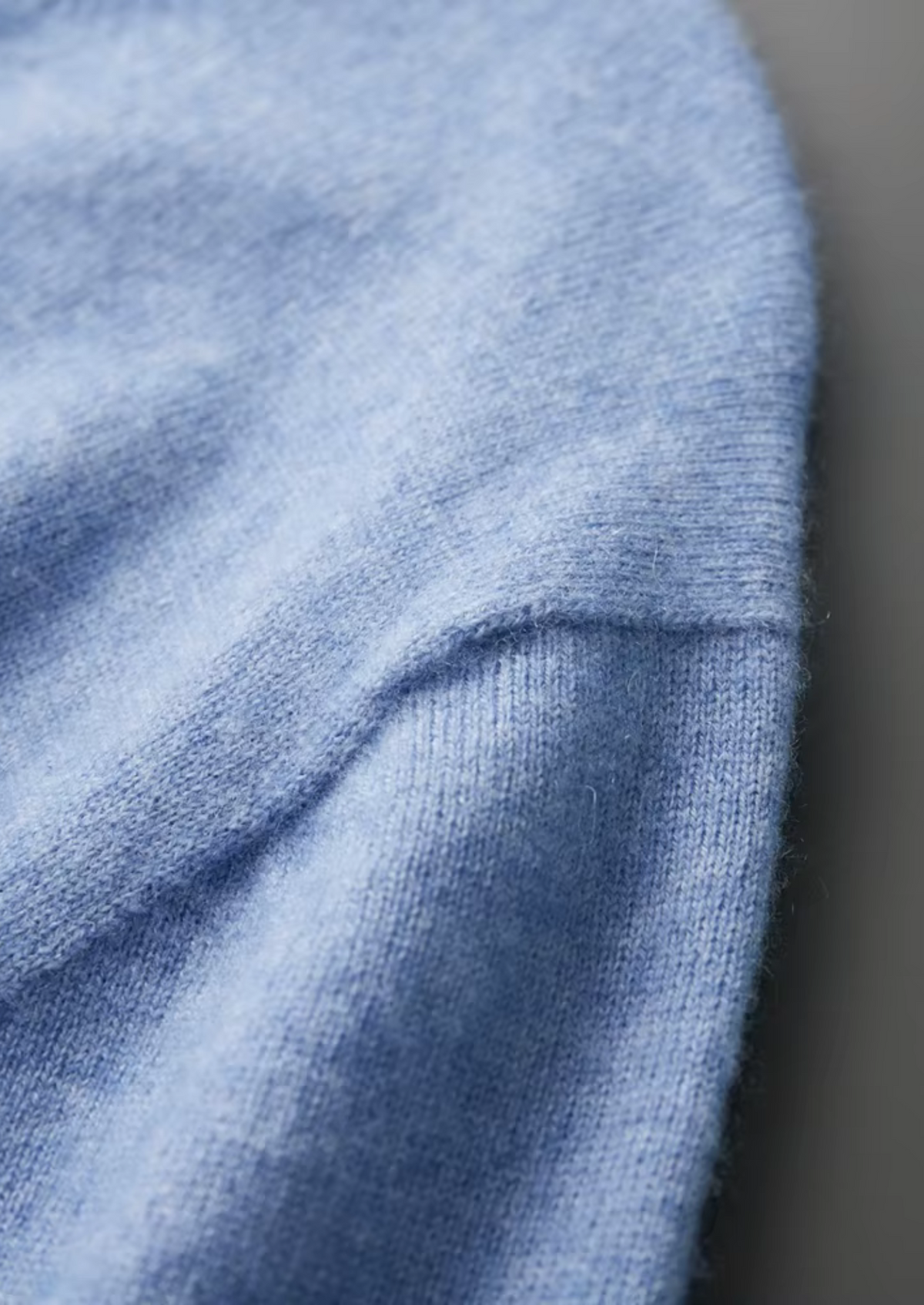 Premium Cashmere Classic Crewneck T-Shirt - Light Blue, view 6