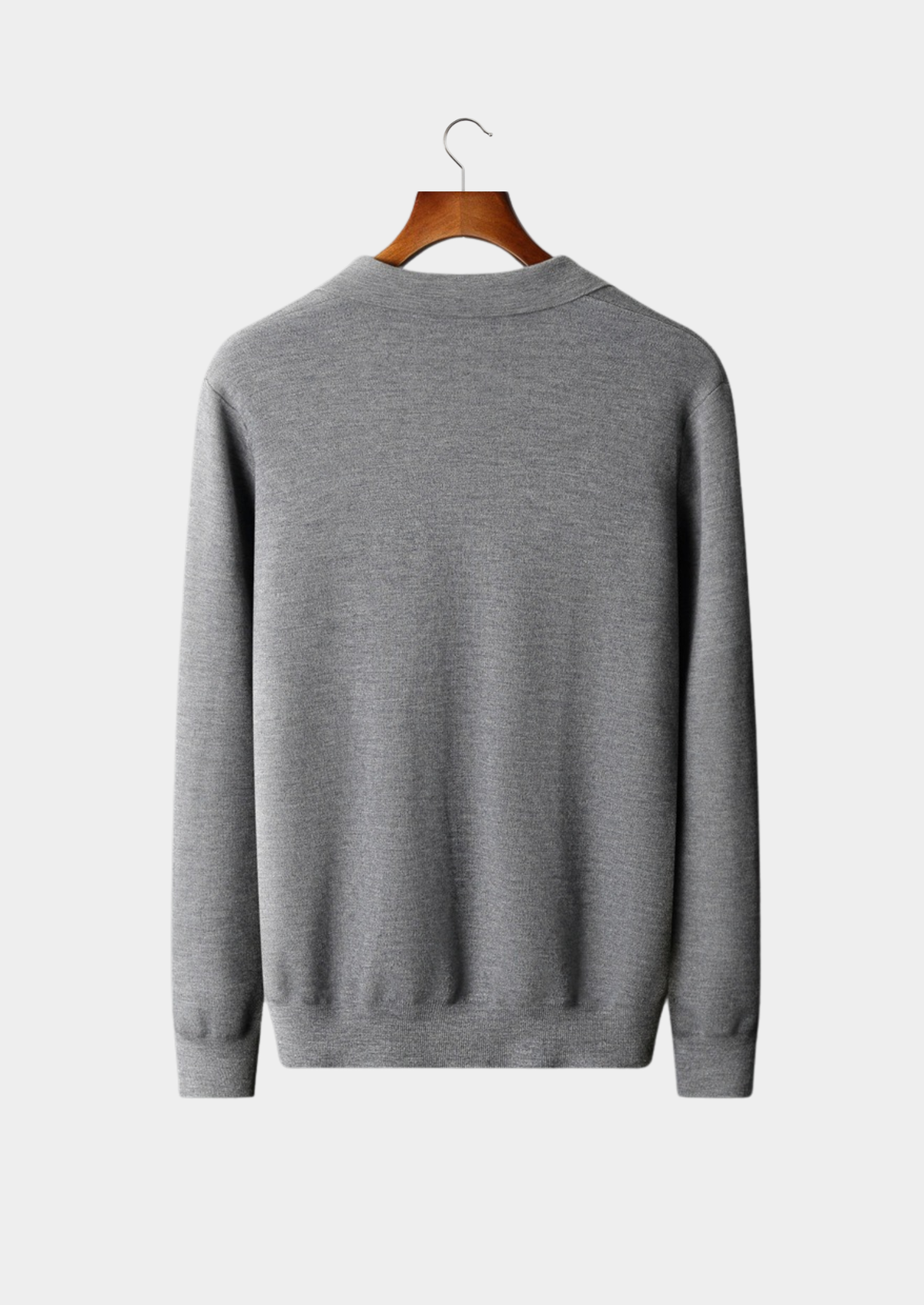 Premium Cashmere Buttonless Sweater Polo, view 2