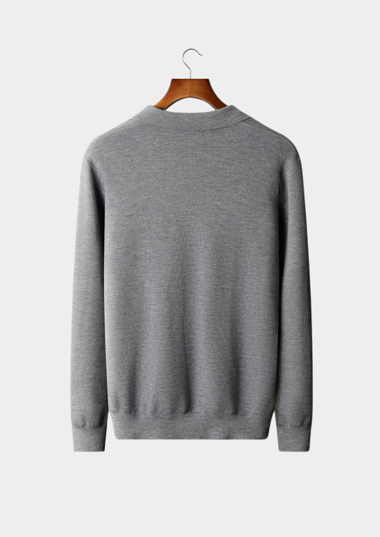 Premium Cashmere Buttonless Sweater Polo, view 2