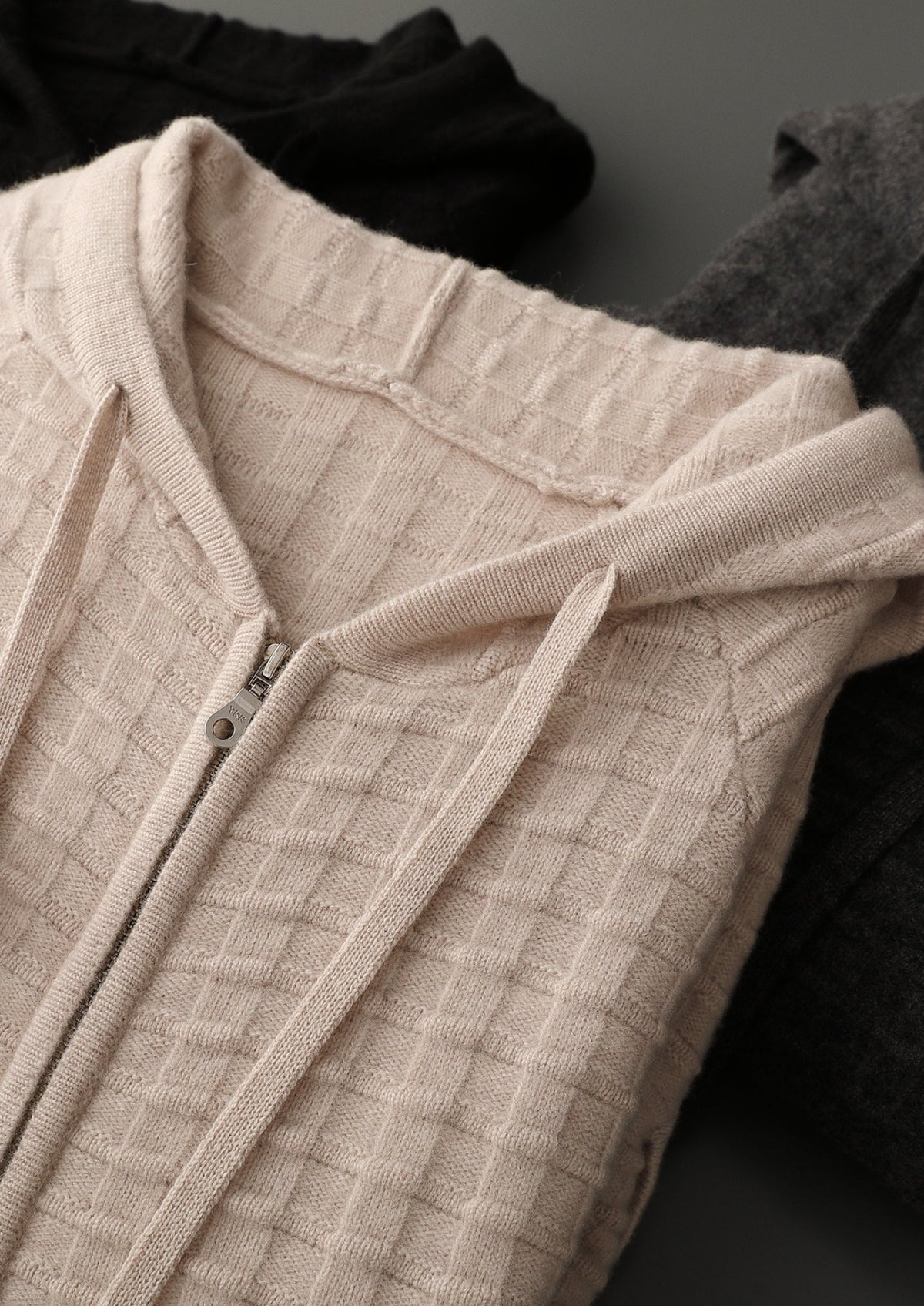 Pure Extra-Fine Merino Wool Textured Hoodie, view 18