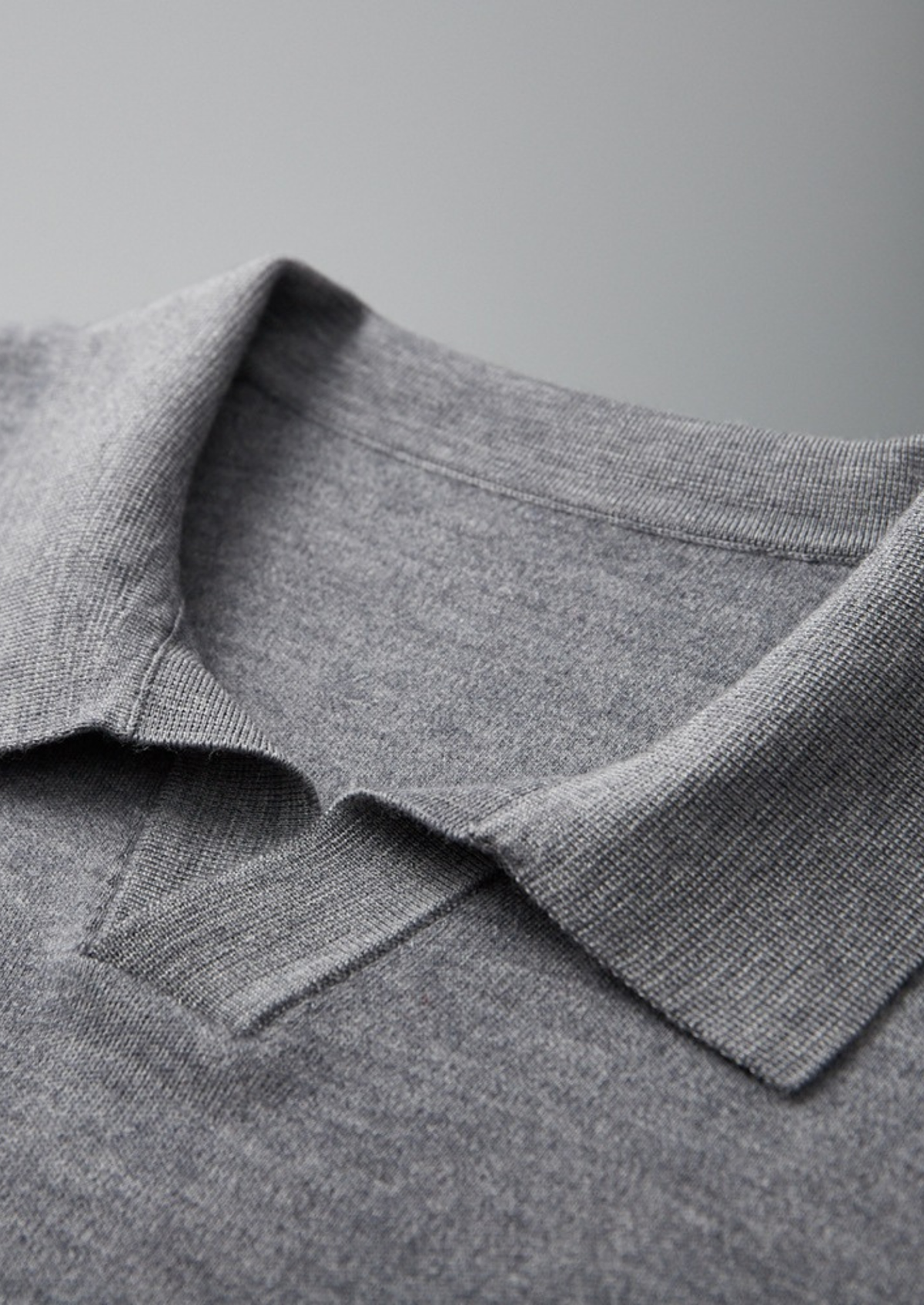 Premium Cashmere Buttonless Sweater Polo, view 4