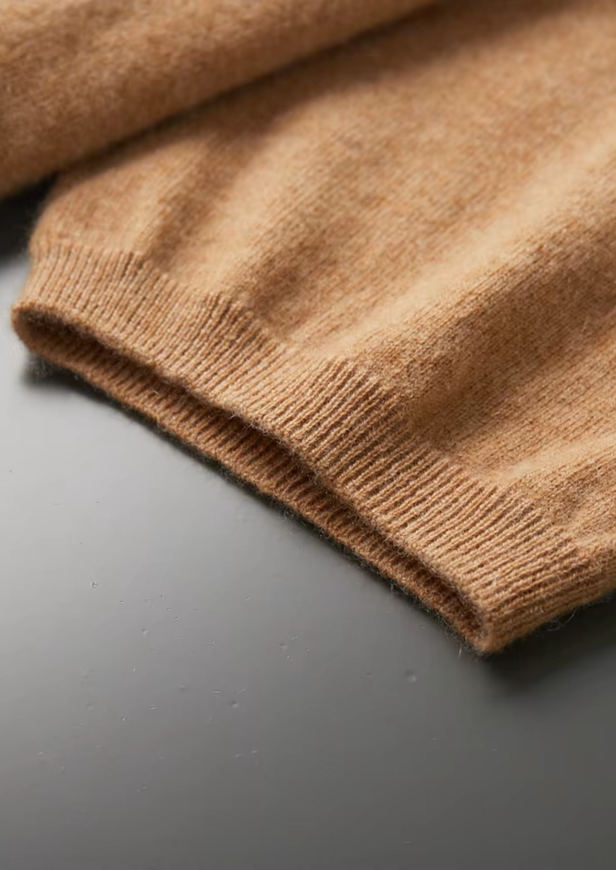 Premium Cashmere Mock Neck T-Shirt, view 27