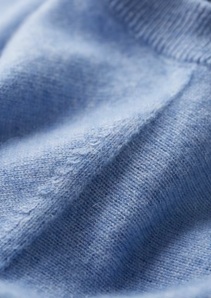 Premium Cashmere Classic Crewneck T-Shirt - Light Blue, view 7