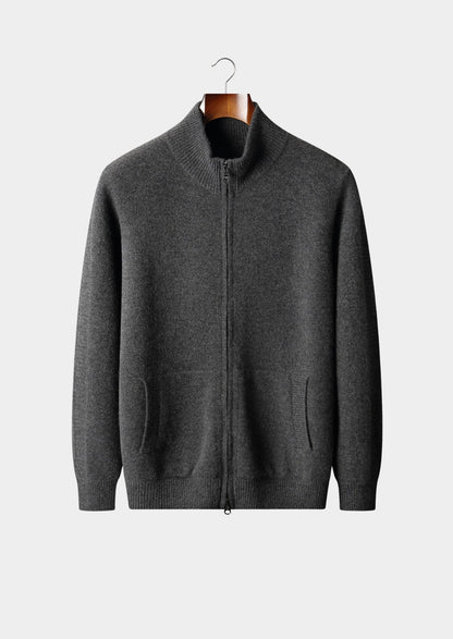 Pure Extra-Fine Merino Wool Essential Dual Zip Cardigan, view 14