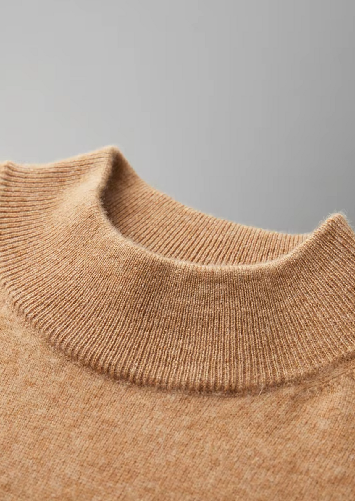 Premium Cashmere Mock Neck T-Shirt, view 25