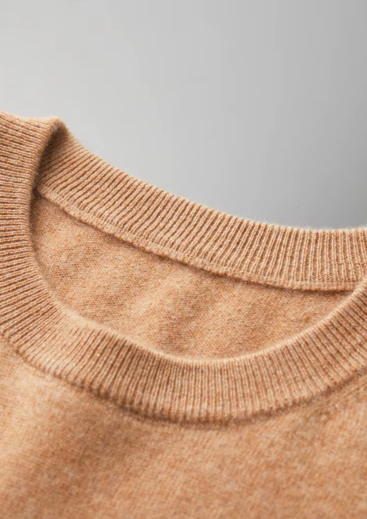 Premium Cashmere Classic Crewneck T-Shirt - Honey Mustard, view 7