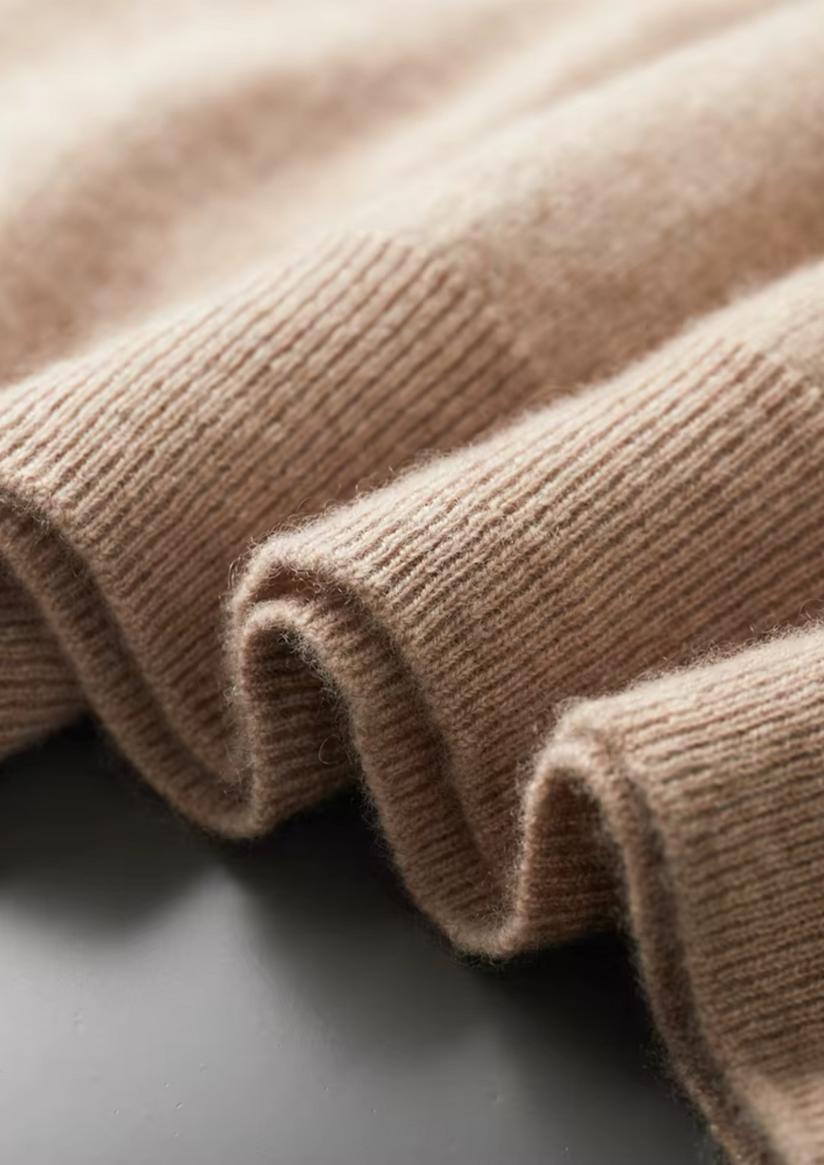Premium Cashmere Mock Neck T-Shirt, view 17