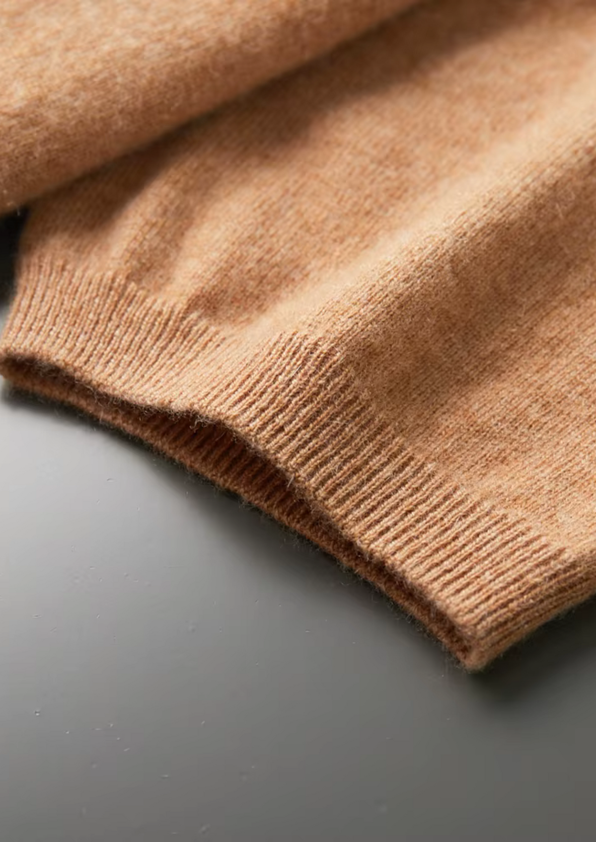 Premium Cashmere Classic Crewneck T-Shirt - Honey Mustard, view 5