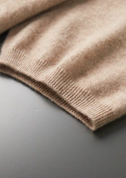 Premium Cashmere Mock Neck T-Shirt, view 20