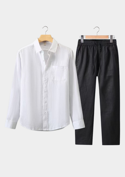 Aurelia Longsleeve Summer Set - White/black, view 1
