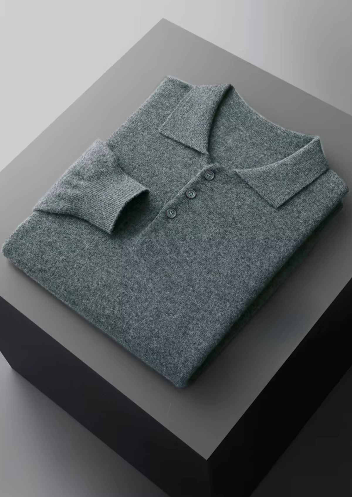 Pure Extra-Fine Merino Wool Classic Sweater Polo, view 14