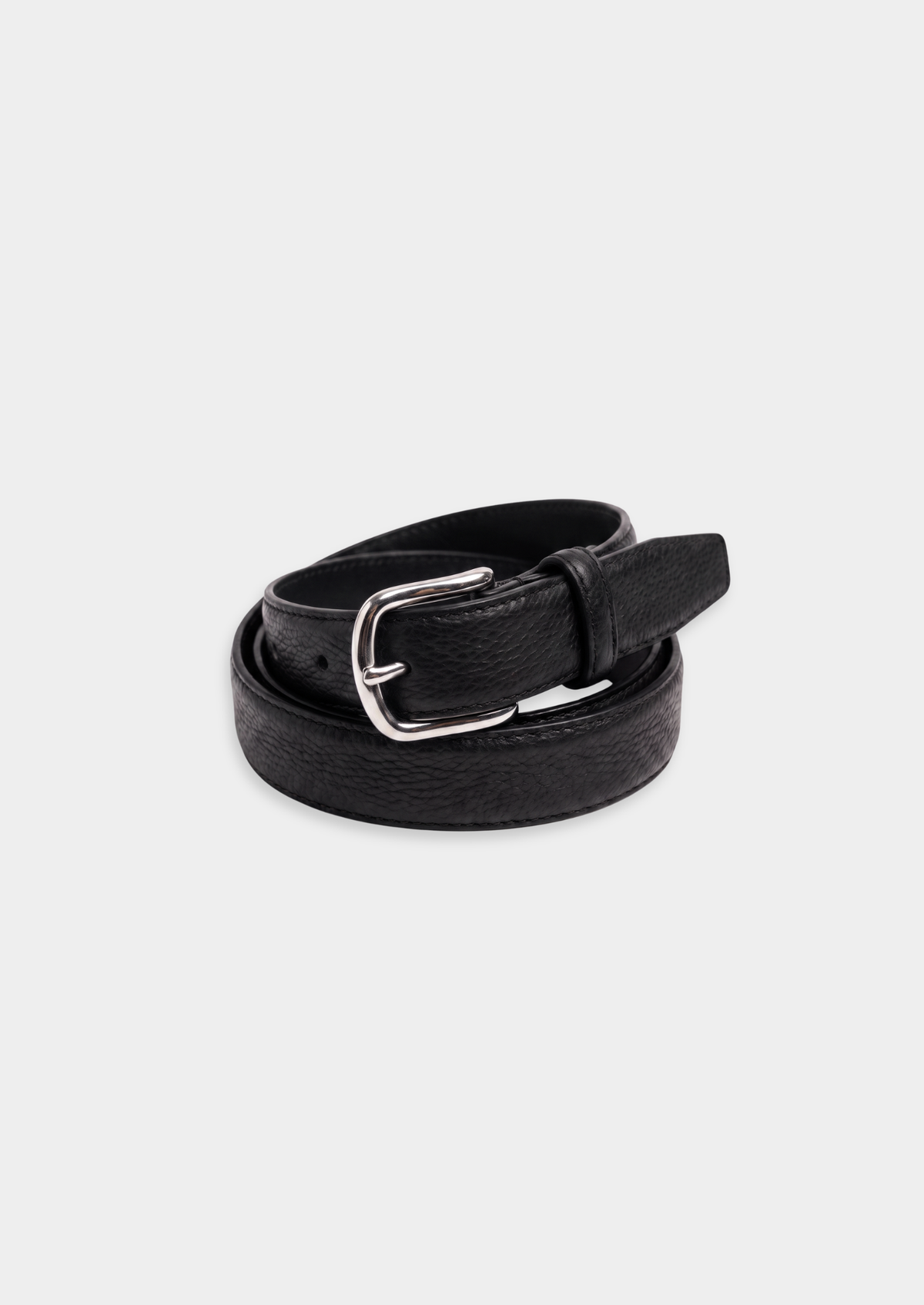Black Essential Leather Belt, view 1