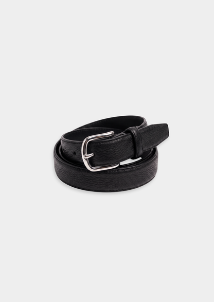 Black Essential Leather Belt, view 1