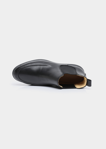 Black Leather Chelsea Boot, view 4