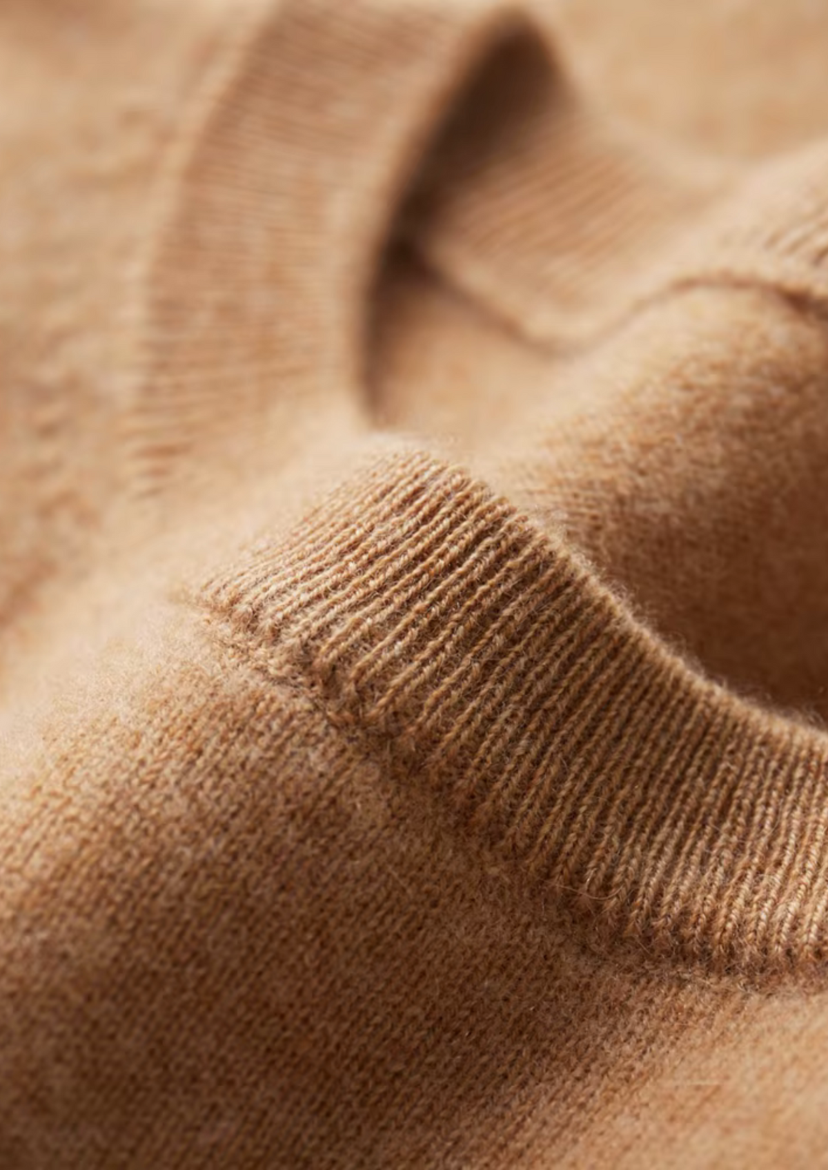 Premium Cashmere Classic Crewneck T-Shirt - Honey Mustard, view 3