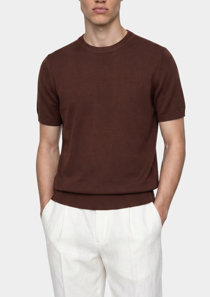 Essential Coffee Knitted Crewneck T-Shirt, view 1