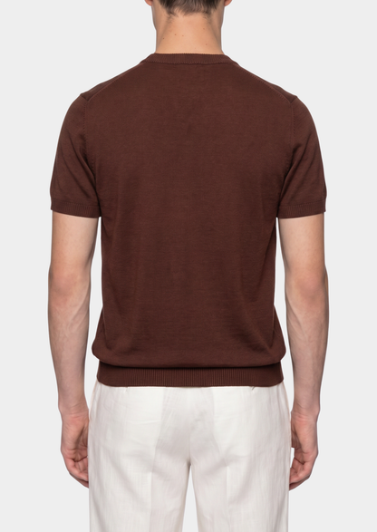 Essential Coffee Knitted Crewneck T-Shirt, view 3