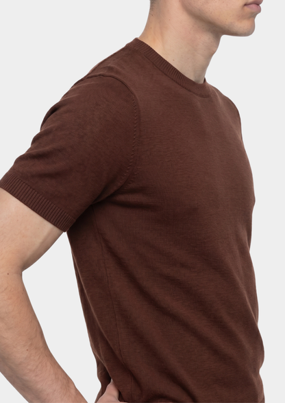 Essential Coffee Knitted Crewneck T-Shirt, view 4