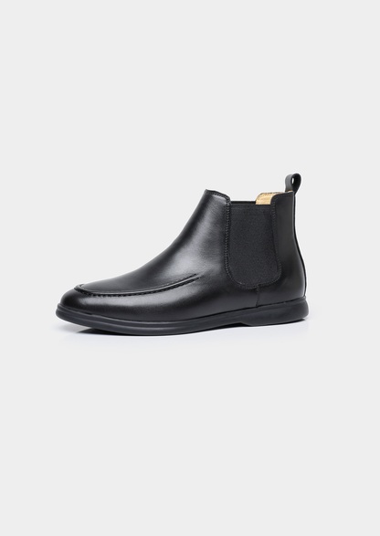 Black Leather Chelsea Boot, view 3