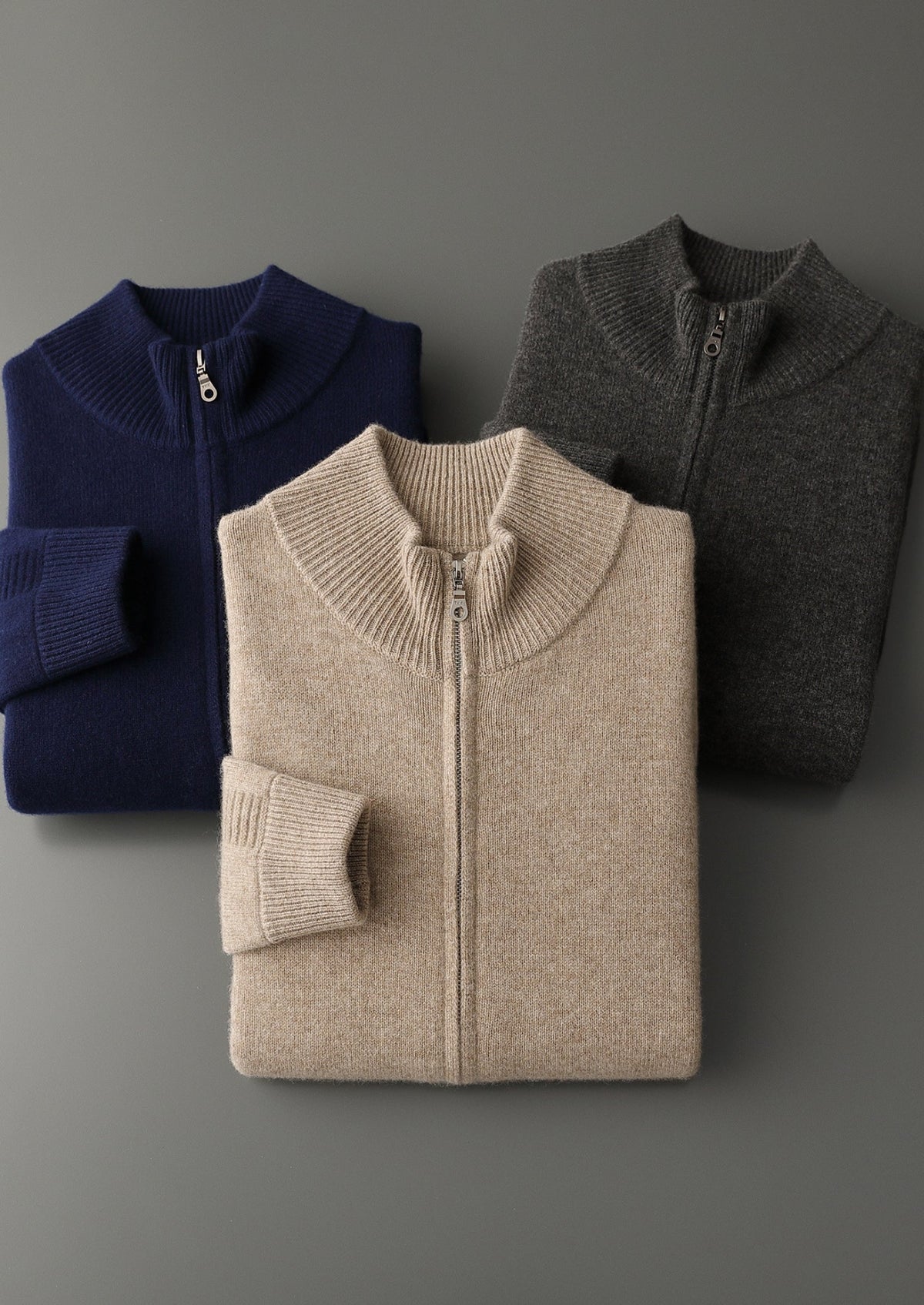 Pure Extra-Fine Merino Wool Essential Dual Zip Cardigan, view 17