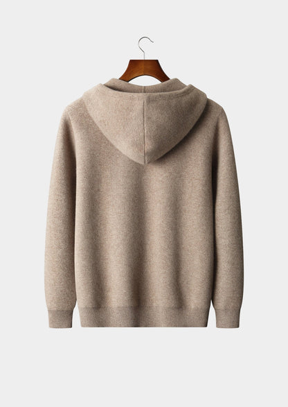 Pure Extra-Fine Merino Wool Zipper Hoodie, view 4