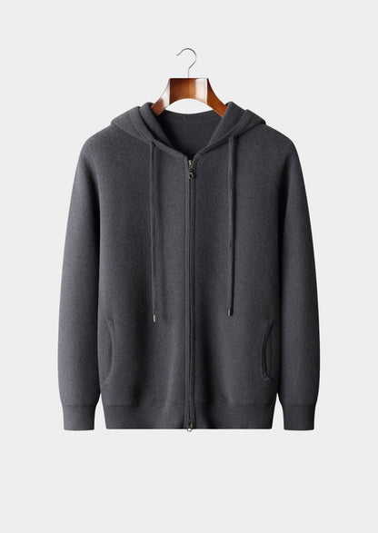 Pure Extra-Fine Merino Wool Zipper Hoodie, view 1