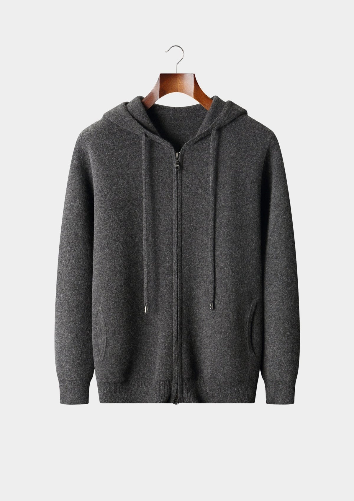 Pure Extra-Fine Merino Wool Zipper Hoodie, view 15