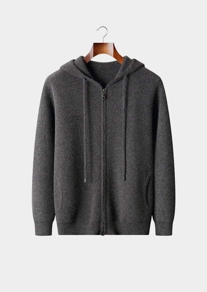 Pure Extra-Fine Merino Wool Zipper Hoodie, view 15