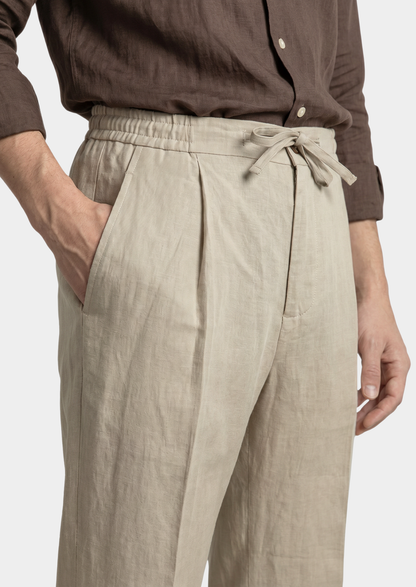 Drawstring Coastal Trousers - Sand, view 2