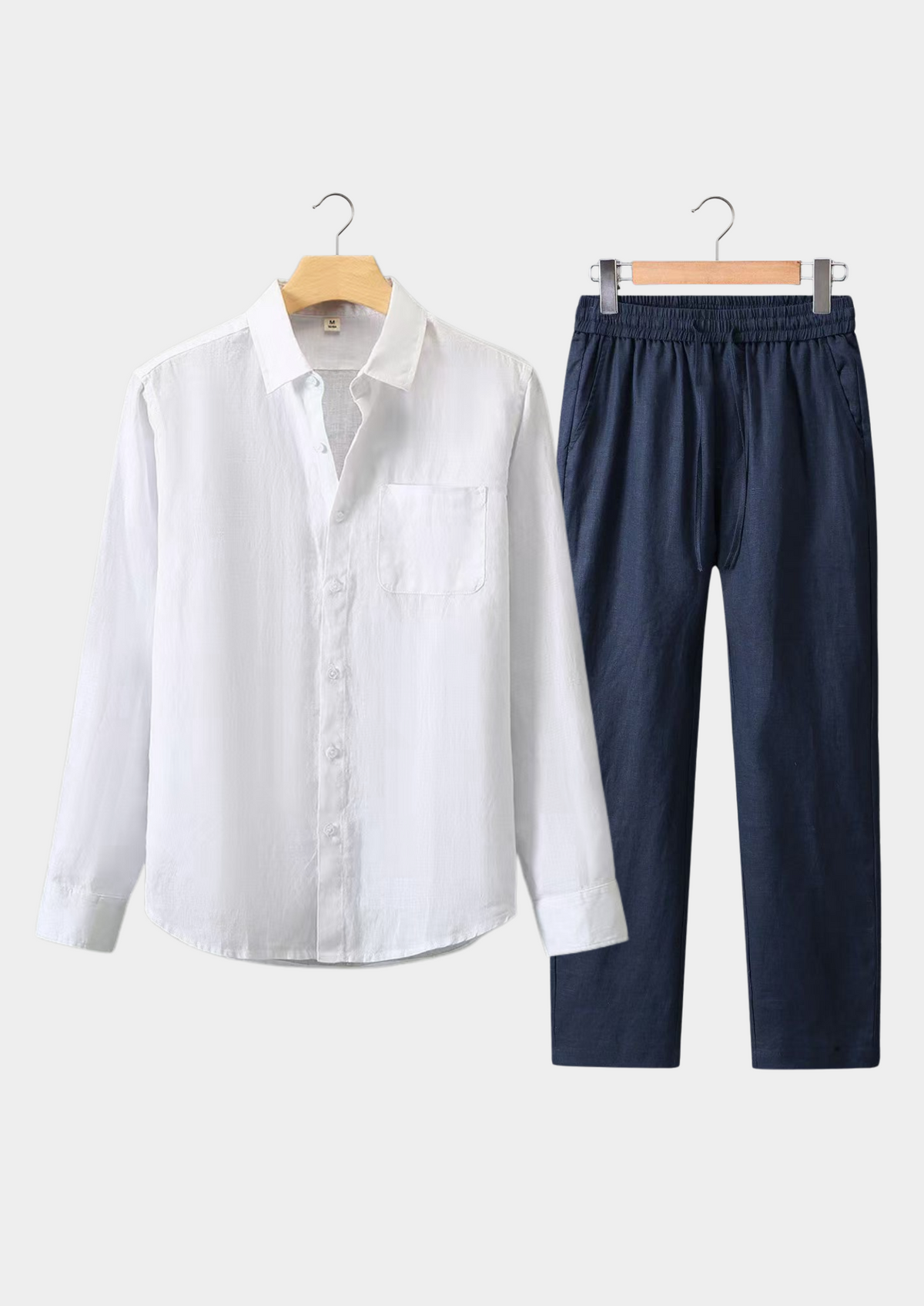Aurelia Longsleeve Summer Set - White/navy Blue, view 1