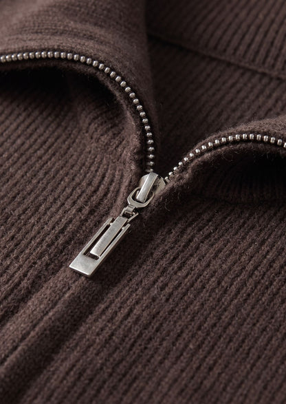 Pure Cashmere Dark Brown Body Warmer Vest, view 2