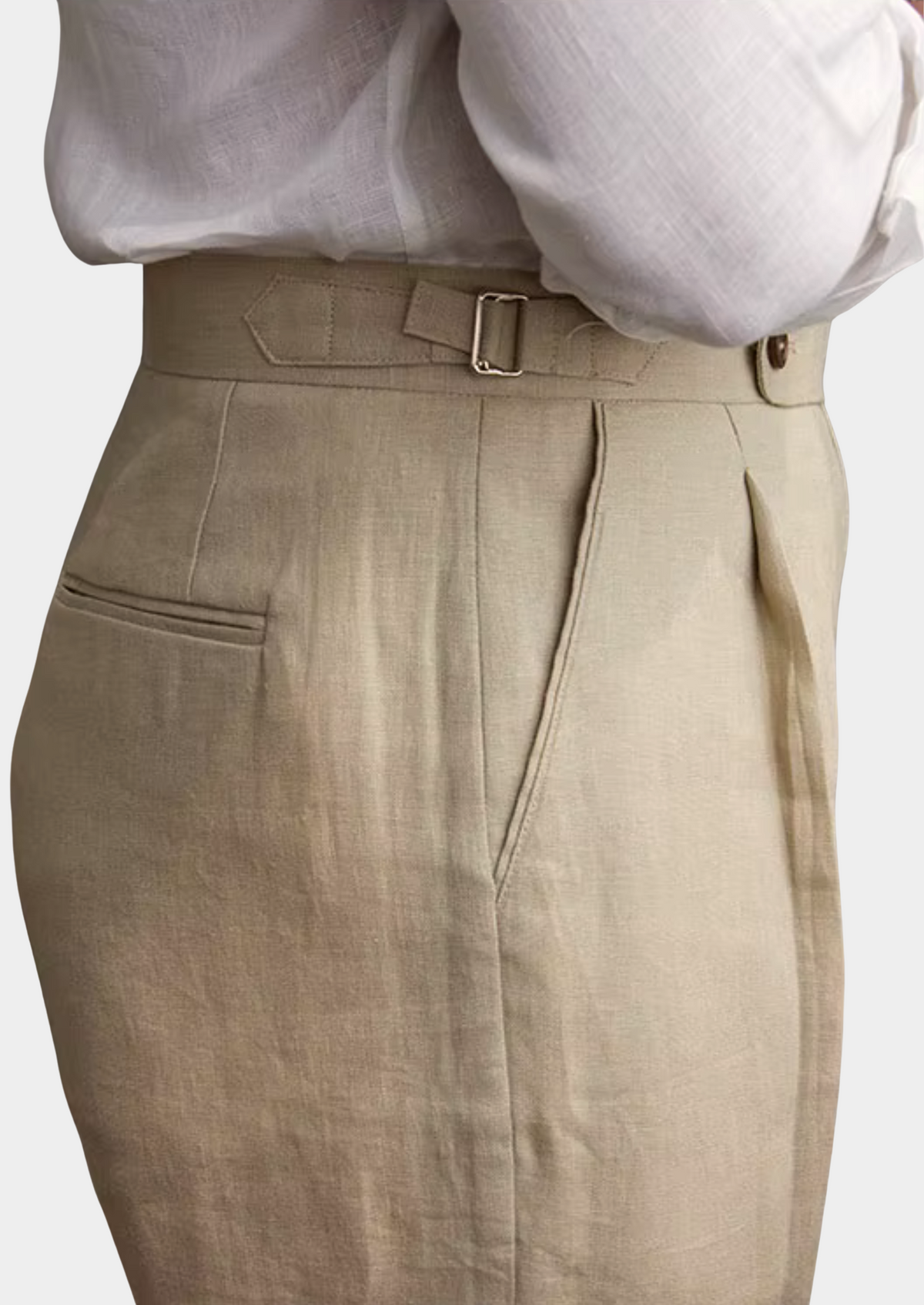 Velia Pleated Coastal Trousers - Sand, view 3
