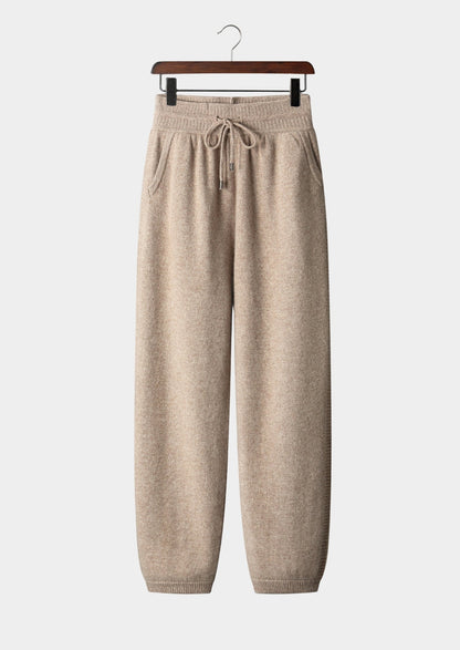 Pure Extra-Fine Merino Wool Drawstring Trousers, view 1