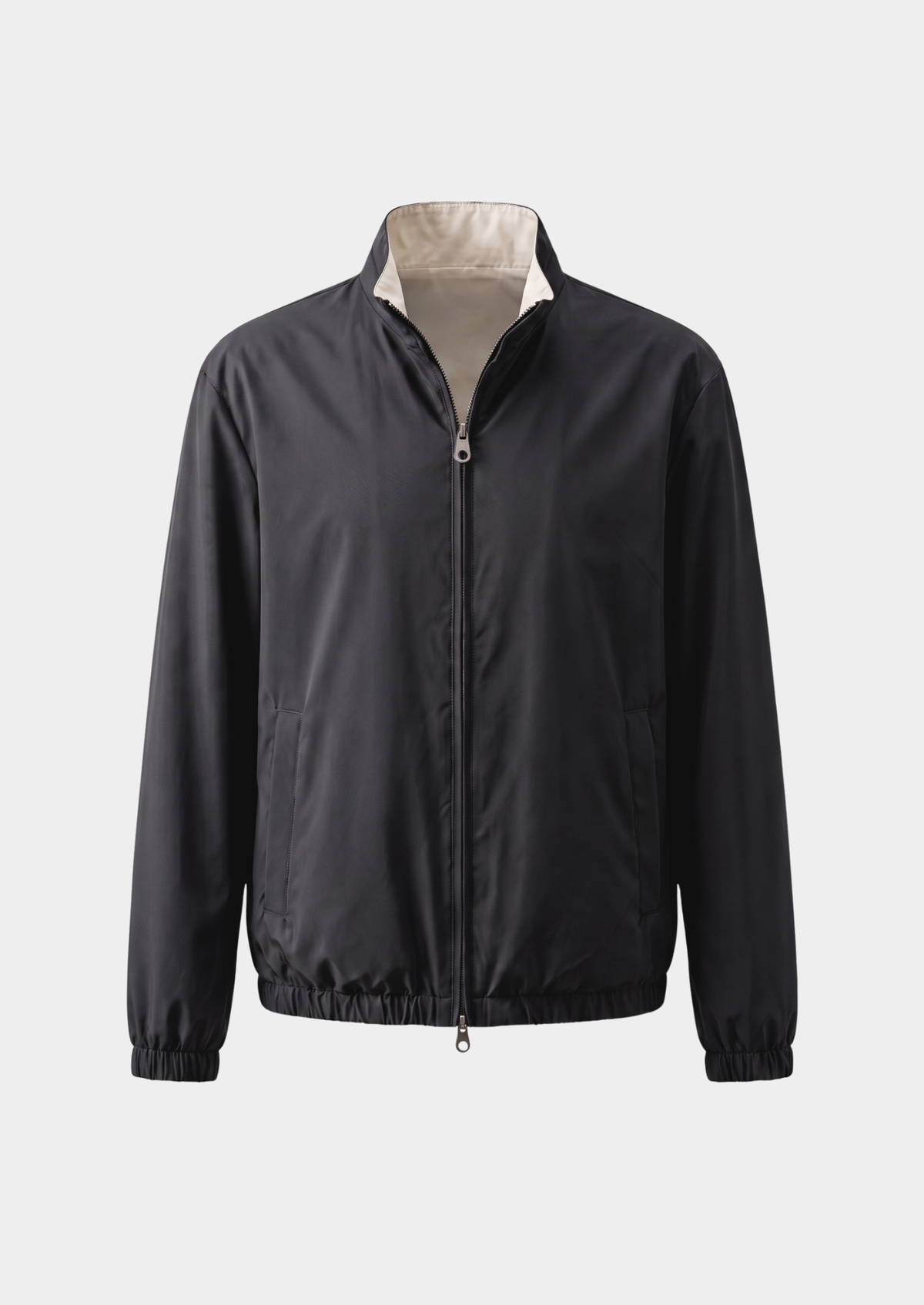 Black Technical Windbreaker Jacket, view 1