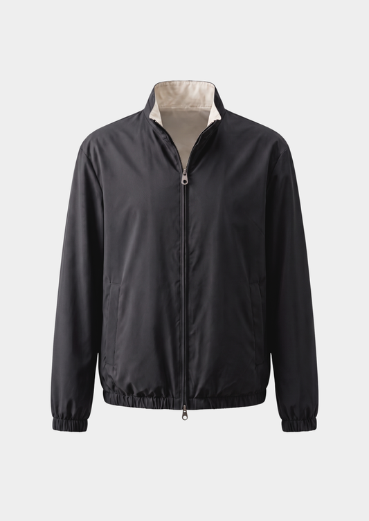 Black Technical Windbreaker Jacket, view 1