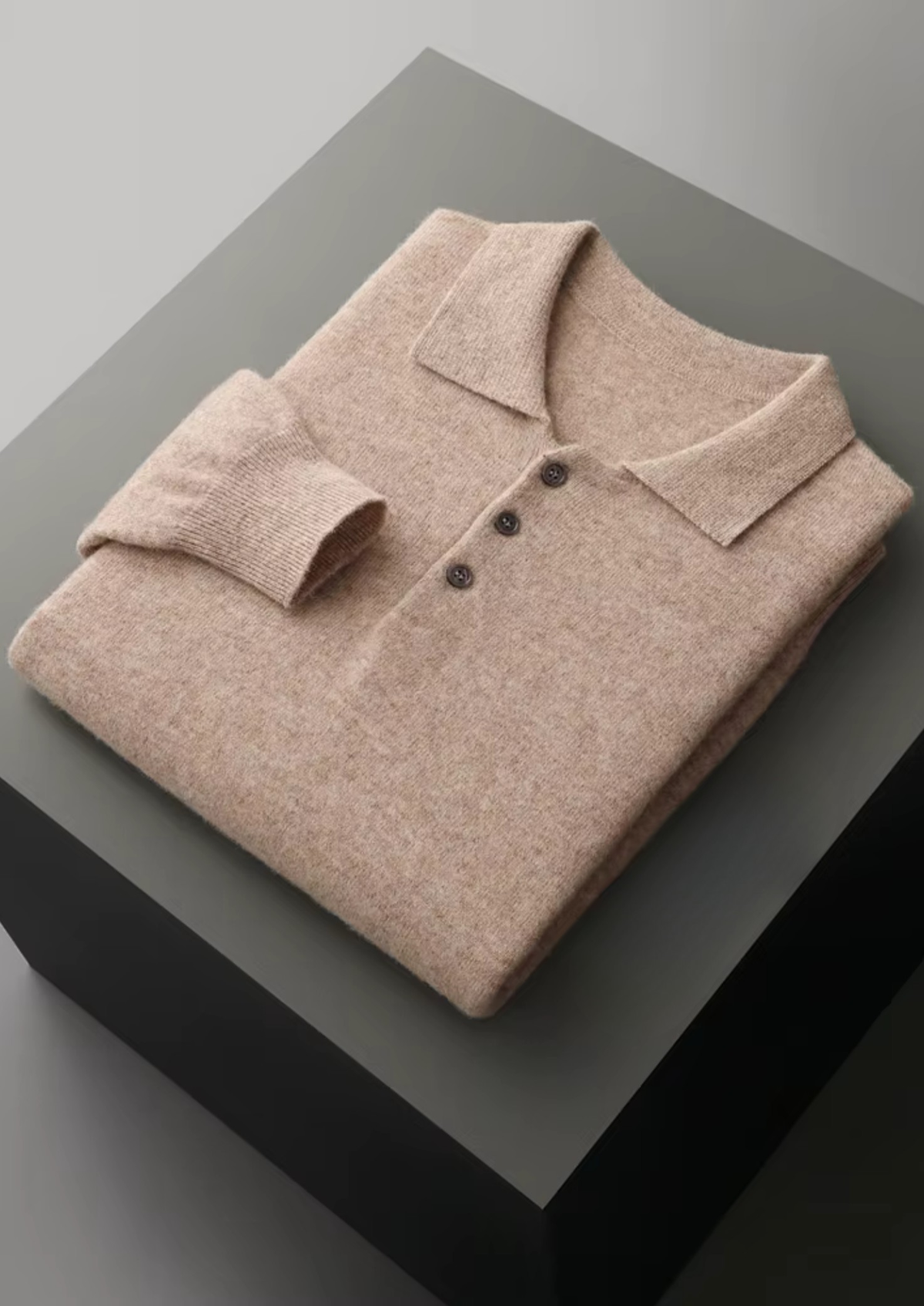 Pure Extra-Fine Merino Wool Classic Sweater Polo, view 6