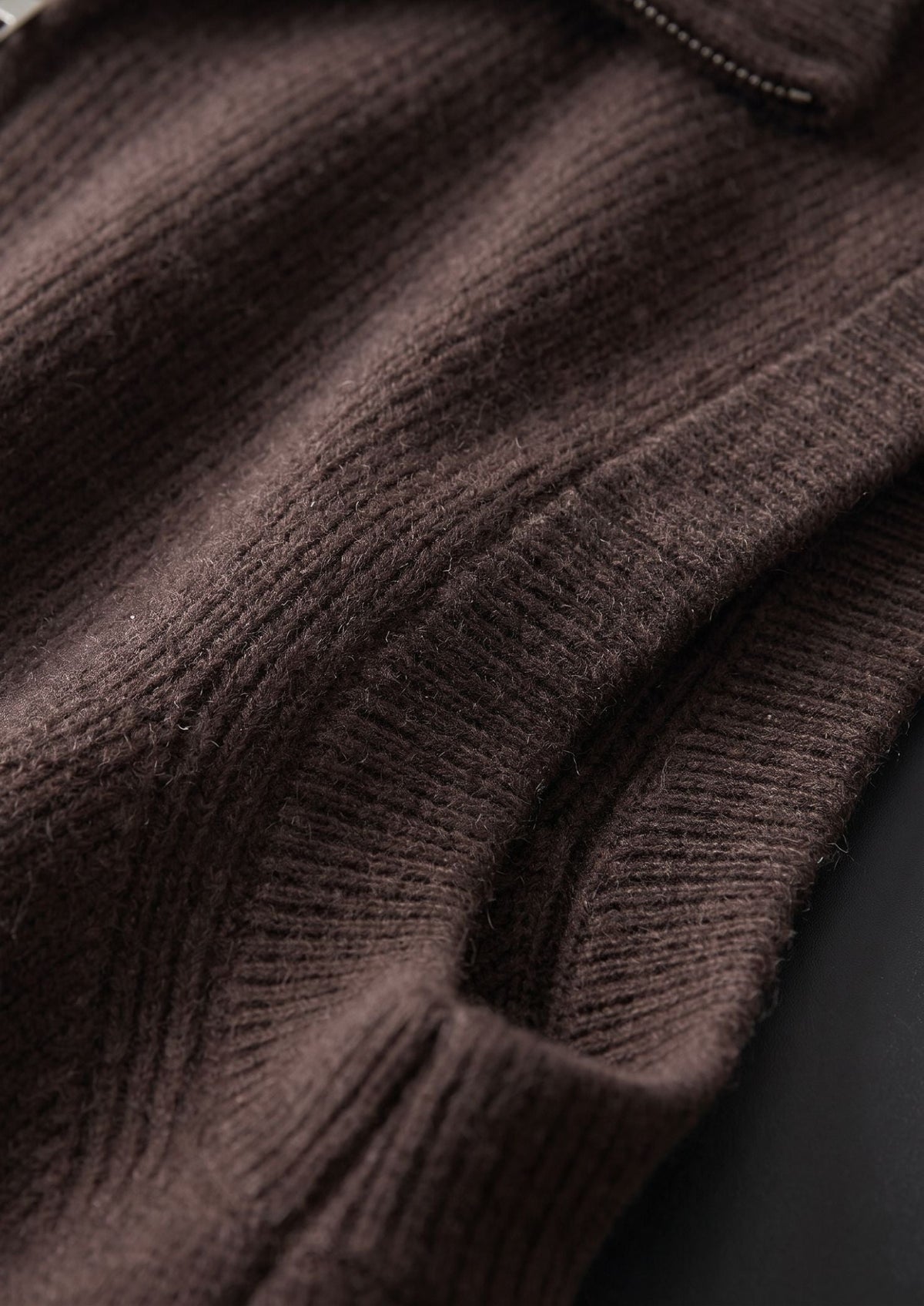 Pure Cashmere Dark Brown Body Warmer Vest, view 3